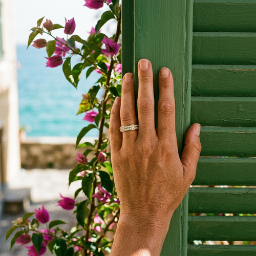 Lavenzina Gold Eternity Band